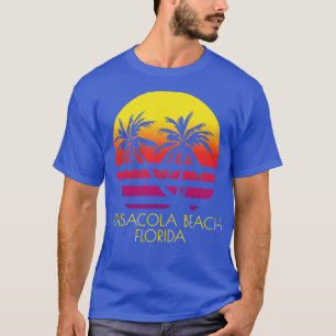 Camiseta Pensacola Beach Florida Vintage Tropical Sunset Pa