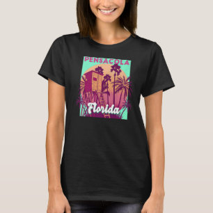 Camiseta Pensacola FL Florida Vintage retro oceânico bea
