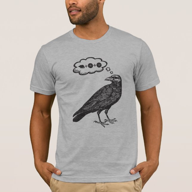 Camiseta Pensamento de Corvos na Comida - Jogo de Conselho  (Frente)
