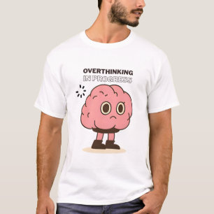 Camiseta Pensamento excessivo em andamento - rabisco cerebr