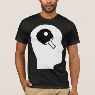 Camiseta Pensamento sobre o ténis de mesa