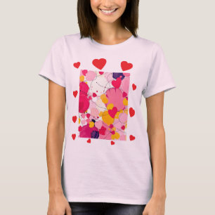 Camiseta "Pensamentos Aleatórios de Amor" - Abstrato Colori