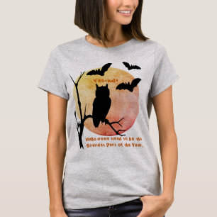 Camiseta Pensamentos Assustadores Dia das Bruxas Laranja
