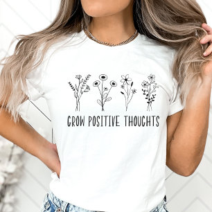 Camiseta Pensamentos Positivos Crescem, Professora De Flore