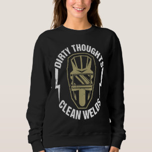 Camiseta Pensamentos sujos Limpam soldaduras engraçadas