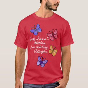 Camiseta Pensando Em Borboletas A Natureza Fofa A Vida Selv