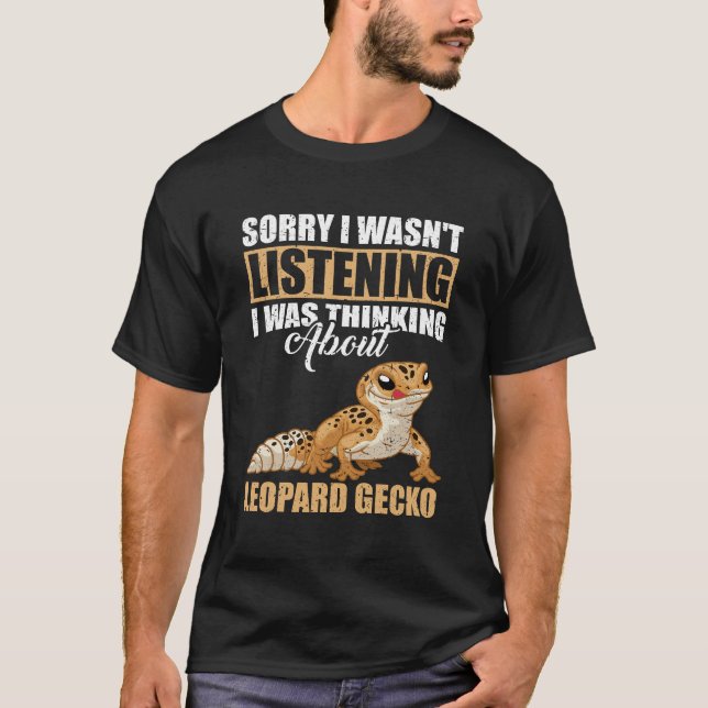 Camiseta Pensando Em Leopard Gecko (Frente)