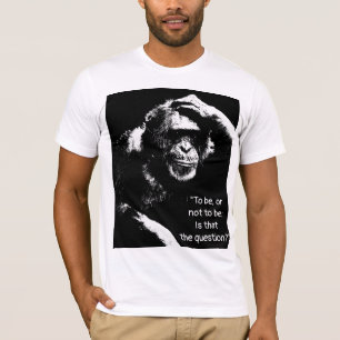 Camiseta Pensando em macaco Shakespeare Citação Pop