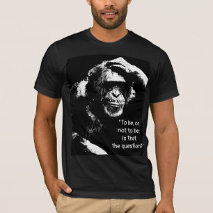 Camiseta Pensando em macaco Shakespeare Citação Pop