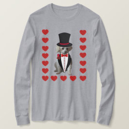 Camiseta Pensando em você Poodle Ladies Long-sleeve TSirt