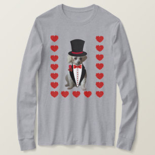 Camiseta Pensando em você Poodle Ladies Long-sleeve TSirt