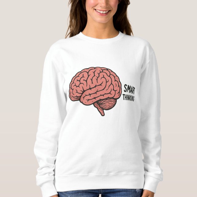 Camiseta Pensando inteligente no poder do cérebro (Frente)