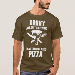 Camiseta Pensando Na Pizza Ironic Dizendo Pizza Chef