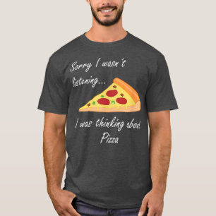 Camiseta Pensando Na Pizza Ironic Say Pizza Eater1748