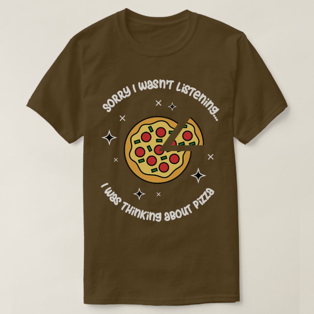 Camiseta Pensando Na Pizza Italiana Comida Pizza Maker (Frente do Design)