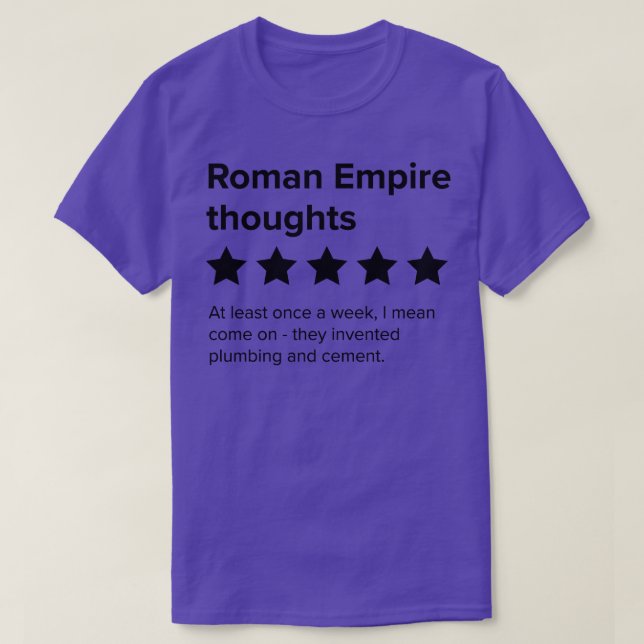 Camiseta Pensando no Império Romano Cinco Estrelas Romanas  (Frente do Design)