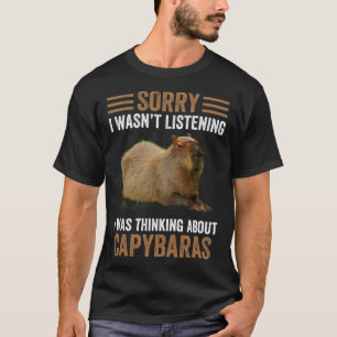 Camiseta Pensando Sobre Capybaras Capybara Gnawer Humor