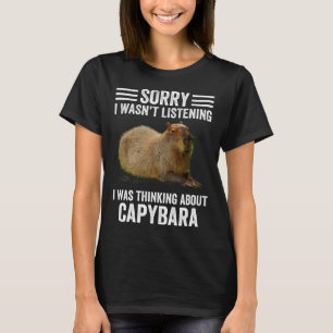 Camiseta Pensando Sobre Capybaras Capybara Roedor Animal H