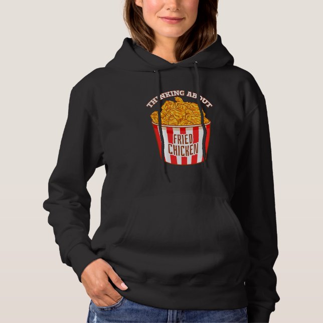 Camiseta Pensando Sobre Frango Frito Crocrante Frango Frito (Frente)