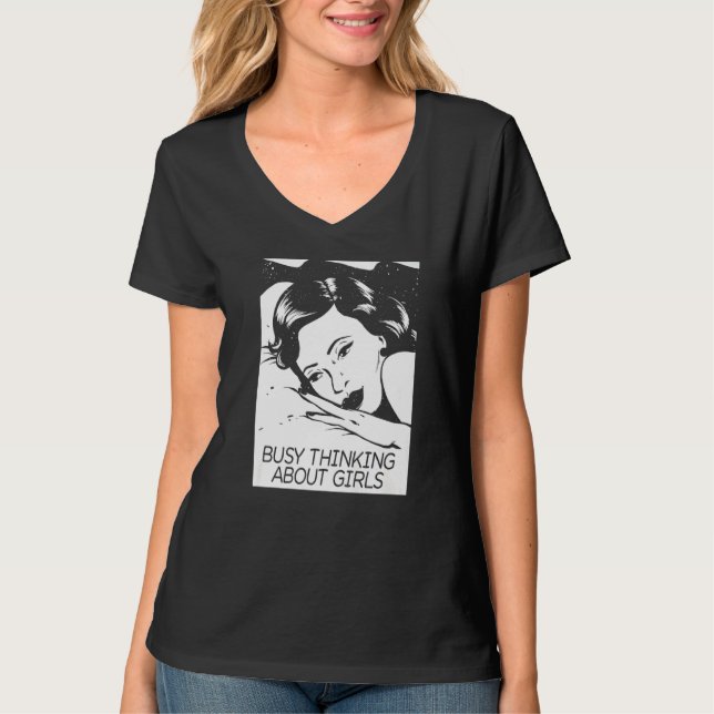 Camiseta Pensando Sobre Meninas Lésbicas Igualdade De Gêner (Frente)