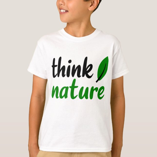 Camiseta pensar a natureza (Frente)