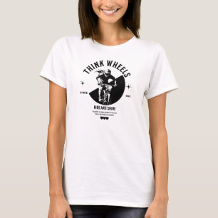 Camiseta Pensar em rodas - Corrida e Brilho