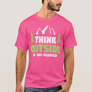 Camiseta Pensar Fora da Caixa Não Requer Campo Natural De C