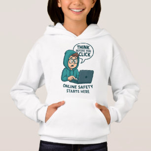 Camiseta Pense Antes de Clicar - Conscientização sobre Segu