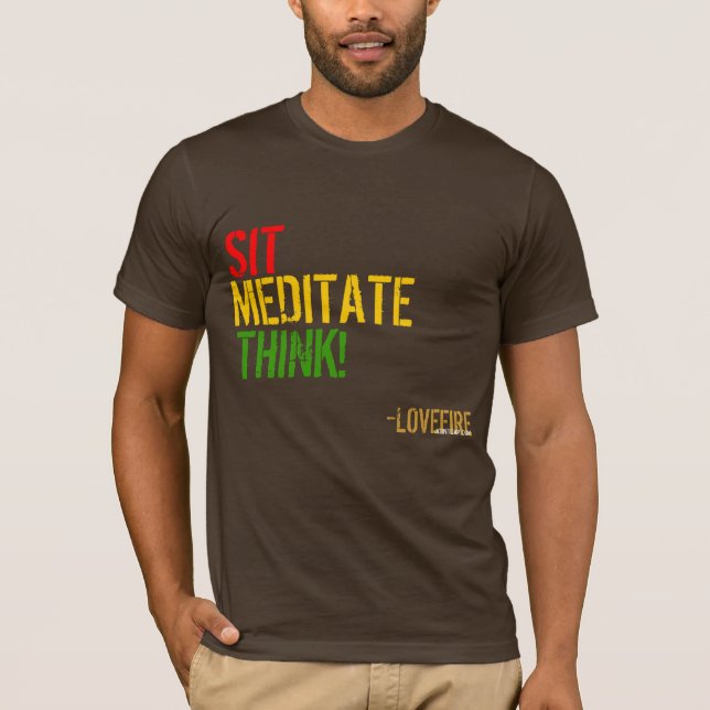 Camiseta Pense! (Brown) (Frente)