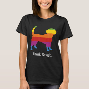 Camiseta Pense em Beagle Dog e em Pet Owner Pop Tech Cult S