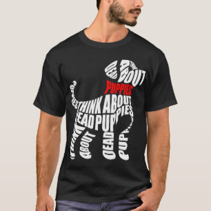 Camiseta Pense em Cachorrinhos Brancos MORTOS