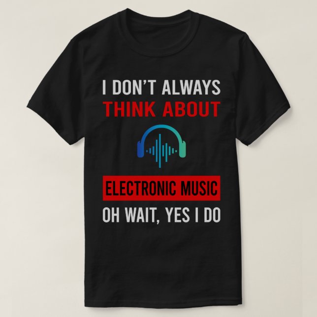 Camiseta Pense em Música Eletrônica (Frente do Design)