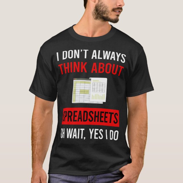 Camiseta Pense em Planilhas Eletrônicas (Frente)