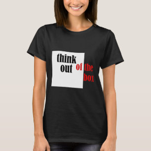 Camiseta Pense Fora Da Caixa Engraçado Design