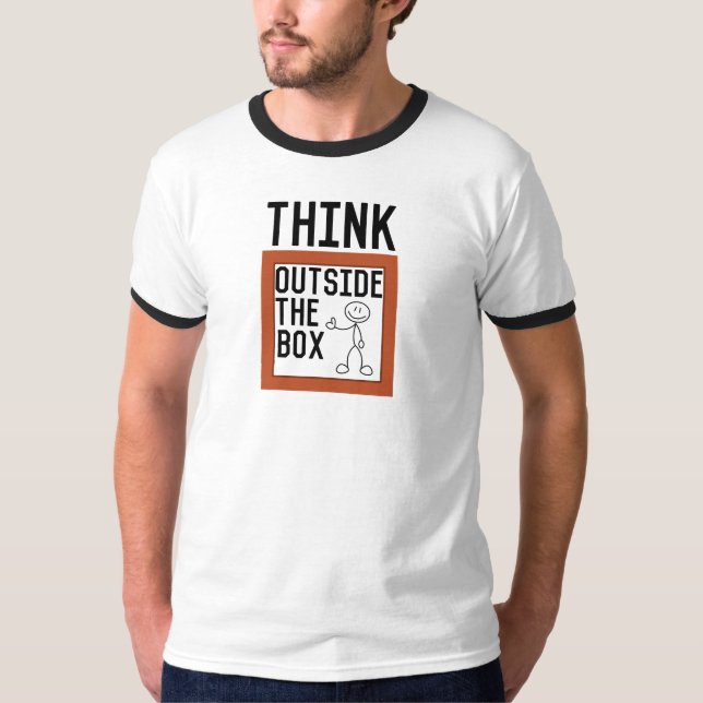 Camiseta Pense Fora da Caixa Inspirador (Frente)