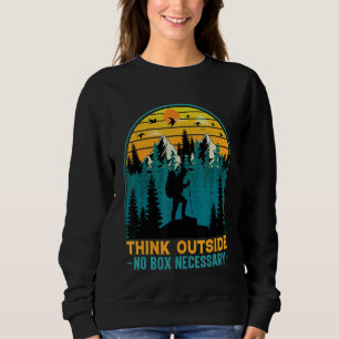 Camiseta Pense fora da caixa, sem caminhada necessária
