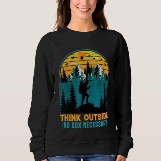 Camiseta Pense fora da caixa, sem caminhada necessária (Frente)