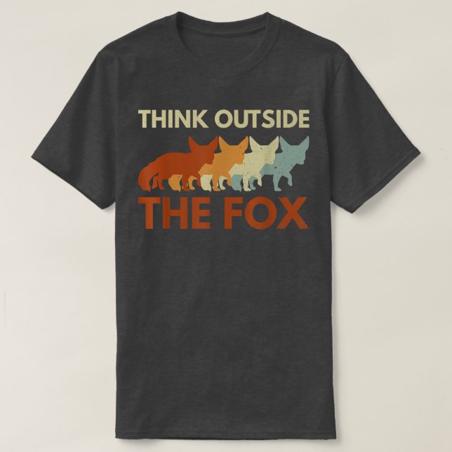 Camiseta Pense fora do campo de Pun para um Fennec Fo Epert (Frente do Design)
