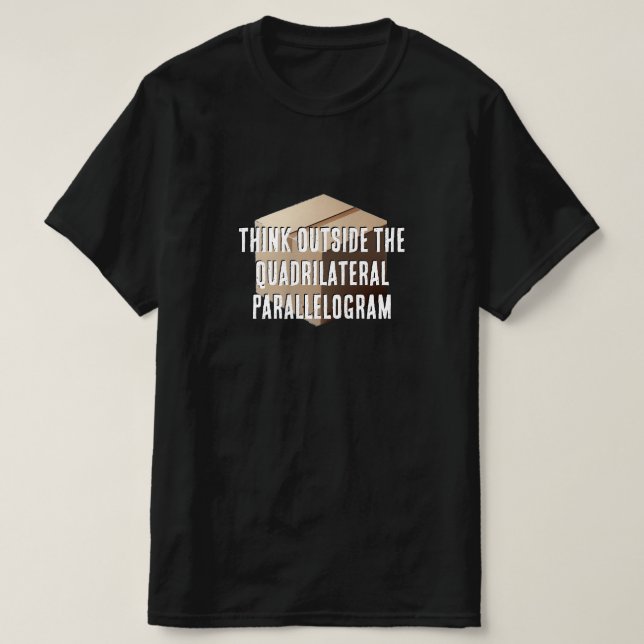 Camiseta Pense fora do paralelograma quadrilateral (Frente do Design)