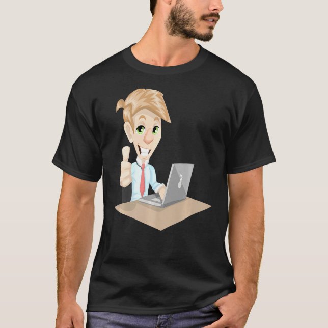 Camiseta Pense Fora Do Roupa De Negócios Da Caixa (Frente)