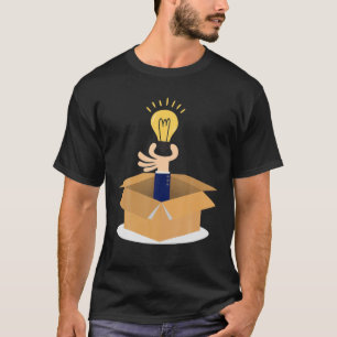 Camiseta Pense Fora Do Roupa De Negócios Da Caixa