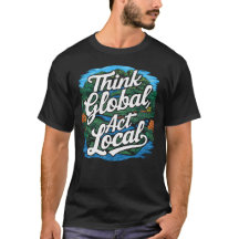 Pense Global Atue Local Dia da Terra Ambiental