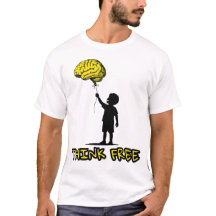 Pense Livre – Ilustração de Balão Cerebral Minimal