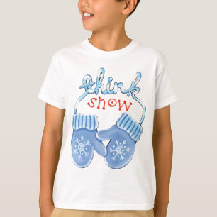Camiseta Pense mitenes da neve