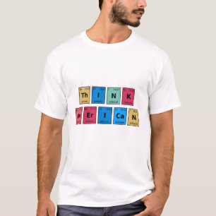 Camiseta Pense na Mesa periódica americana
