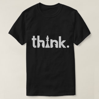 Camiseta Pense no Design de Estratégia de Xadrez