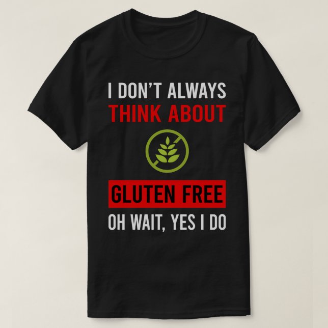 Camiseta Pense no Gluten Free (Frente do Design)