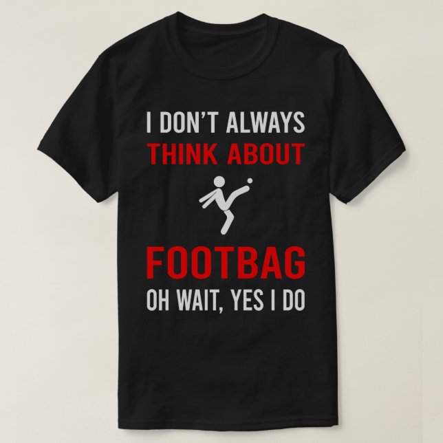 Camiseta Pense no sacker Hacky Sack (Frente do Design)
