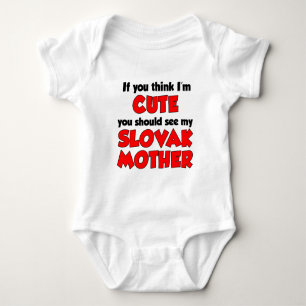 Camiseta Pense que eu sou mãe eslovaca bonito