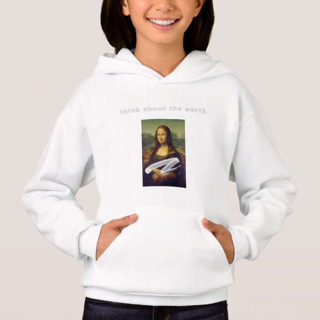 Camiseta "Pense sobre a Terra", Slogan Fan (Frente)